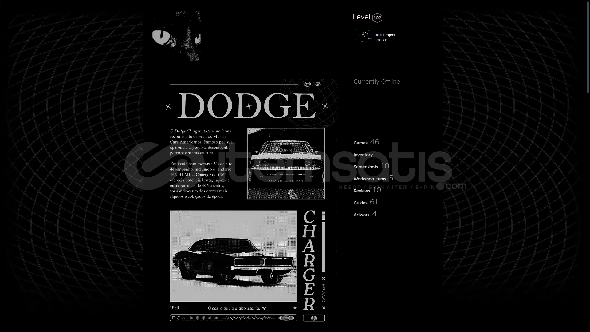 #8 Animasyonlu Steam Artwork - Dodge 1969 #8 Animasyonlu Steam Artwork - Dodge 1969