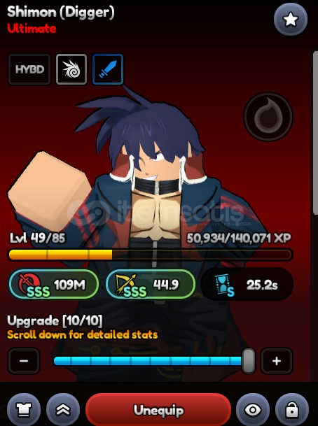 Shimon (Digger) Evolved (SSS,SSS,S) Shimon (Digger) Evolved (SSS,SSS,S)