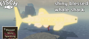 Shiny blessed whale shark fisch