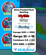 SHINY FROSTED CLOCK GEARLING EN UCUZU