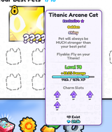 Shiny Golden Titanic Arcane Cat