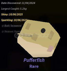 Shiny King's Blessing Pufferfish Shiny King's Blessing Pufferfish