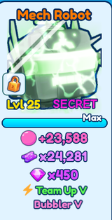 Shiny Mech Robot Bubble Gum Simulator