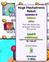 shiny raınbow huge robot / pet simulator 99