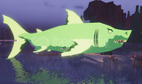 Shiny Sparkling Big Megalodon Fisch