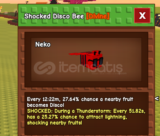 Shocked Disco Bee | Grow a Garden Shocked Disco Bee | Grow a Garden