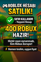 Sıfır Roblox Hesabı 400 Robux