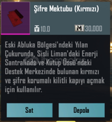 Şifre Mektubu (kırmızı) 