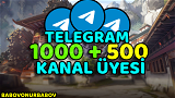 ⭐SIKINTISIZ⭐ 1000 + 500 TELEGRAM GERÇEK ÜYE