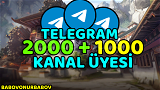 ⭐SIKINTISIZ⭐ 2000 + 1000 TELEGRAM GERÇEK ÜYE