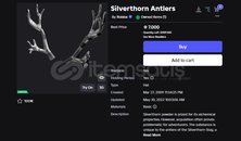 Silverthorn Antlers | Roblox Limited