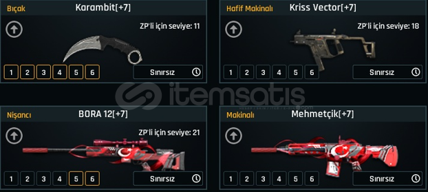 sınırsız +7 silahlar sınırsız +7 silahlar