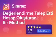 Sınırsız değerlendirme talep et hesap oluşturma