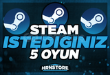  ⚡ SINIRSIZ DESTEK | STEAM İSTEDİĞİNİZ 5 OYUN 