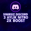 SINIRSIZ DİSCORD 3 AYLIK NİTRO 2X BOOST 