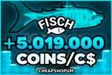 ⭐Fisch 5.019.000M C$ Coins ⭐