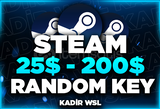 Anlık | Steam 25$ - 200$ Random Key