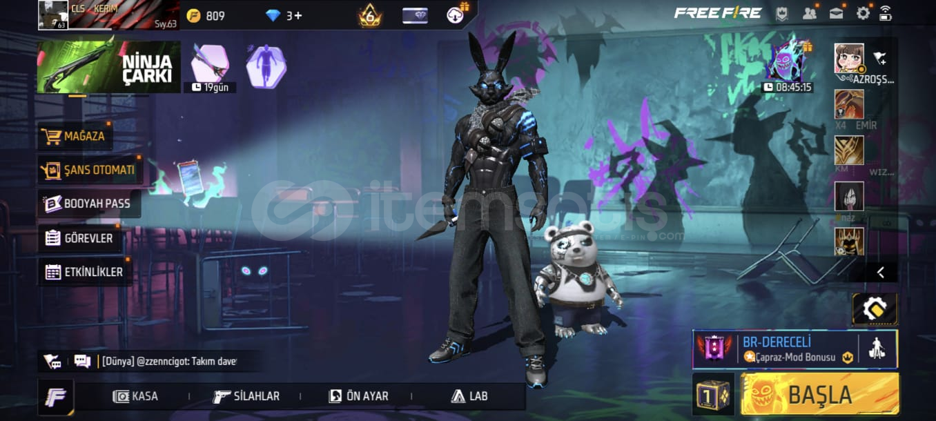 SİYAH TAVŞANLI EVOLU HESAP SATILIK ACİL