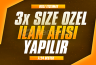 ⭐️[SİZE ÖZEL] 3x İlan Afişi Tasarımı ⭐️