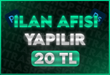 Size özel ilan afişi yapılır.