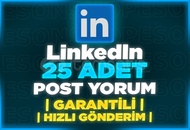 ⭐[SİZİN BELİRLEDİĞİNİZ] LİNKEDİN 25 POST YORUM