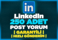⭐[SİZİN BELİRLEDİĞİNİZ] LİNKEDİN 250 POST YORUM