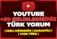⭐[SİZİN BELİRLEDİĞİNİZ] YOUTUBE TÜRK 50 YORUM⭐