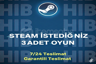 ⭐SİZİN SEÇTİĞİNİZ 3 OYUN + E POSTALI + 7/24 OTO⭐