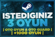 ⭐SİZİN SEÇTİĞİNİZ 3 OYUN + GARANTİ + 7/24 OTO⭐