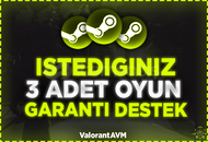 ⭐SİZİN SEÇTİĞİNİZ 3 OYUN + GARANTİ + 7/24 OTO⭐