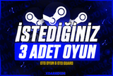 Sizin Seçtiğiniz 3 Oyun + Garanti + Oto Kod