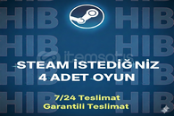 ⭐SİZİN SEÇTİĞİNİZ 4 OYUN + E POSTALI + 7/24 OTO⭐