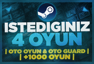 ⭐SİZİN SEÇTİĞİNİZ 4 OYUN + GARANTİ + 7/24 OTO⭐