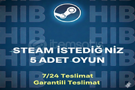 ⭐SİZİN SEÇTİĞİNİZ 5 OYUN + E POSTALI + 7/24 OTO⭐