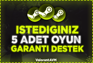 ⭐SİZİN SEÇTİĞİNİZ 5 OYUN + GARANTİ + 7/24 OTO⭐