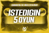⭐️SİZİN SEÇTİĞİNİZ 5 OYUN + GARANTİ + 7/24 OTO⭐