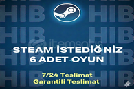 ⭐SİZİN SEÇTİĞİNİZ 6 OYUN + E POSTALI + 7/24 OTO⭐