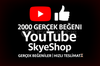 ⚡ SkyeShop – YouTube 2000 Gerçek Beğeni ⚡