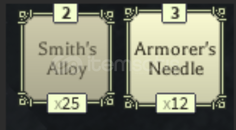 Smith alloy + Armor Needle