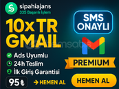 ⭐SMS Onaylı⭐10 Adet Gmail TR ADS Uyumlu