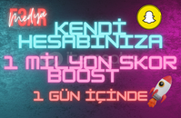Snapchat 1 Milyon Skor Boost Hizmeti