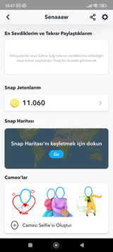 Snapchat 10 Bin Jetonlu Hesap + Snap+