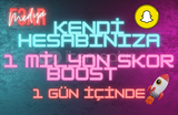 Snapchat 1M Skor Boost Hizmeti