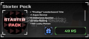 ⭐ SOL'S RNG STARTER PACK GİFT ⭐