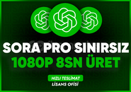 SORA PRO - SINIRSIZ VİDEO ÜRETİM - 1 AYLIK