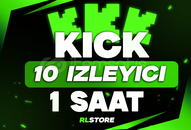 ⭐ [SORUNSUZ] 1 Saat 10 İzleyici Kick ⭐
