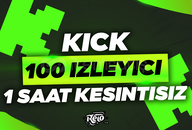 ✅[SORUNSUZ] 1 Saat 100 İzleyici Kick ⭐