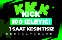 ✅[SORUNSUZ] 1 Saat 100 İzleyici Kick ⭐