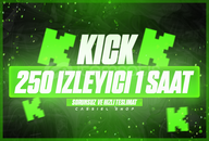[SORUNSUZ]⭐ 1 SAAT ⭐ KİCK 250 İZLEYİCİ ⭐