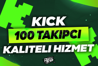 ✅[SORUNSUZ] 100 Kick Takipçi Garantili Hizmet ⭐